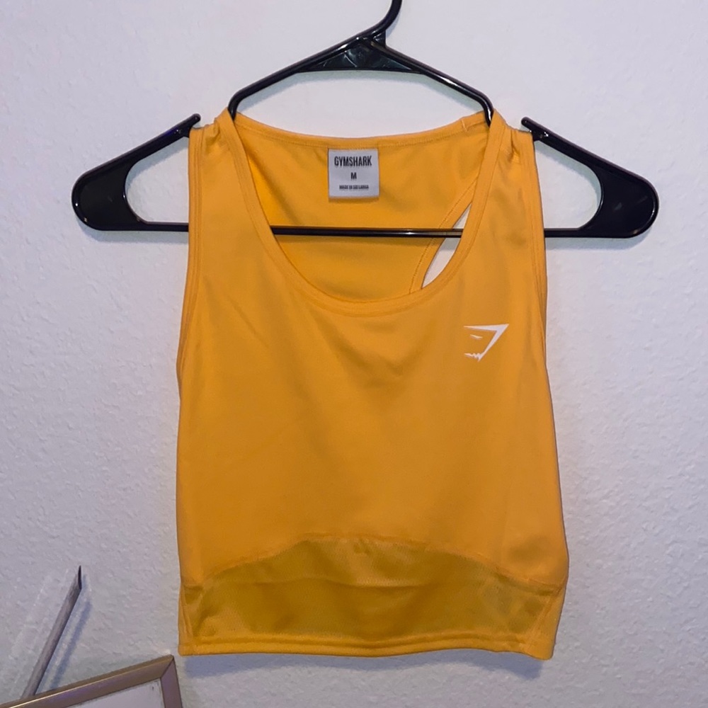 Never been worn mustard yellow Gymshark tank top